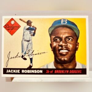 JACKIE ROBINSON 1955 Nr-Mint Rookie Novelty Baseball Card. Exact Same as Orig!!